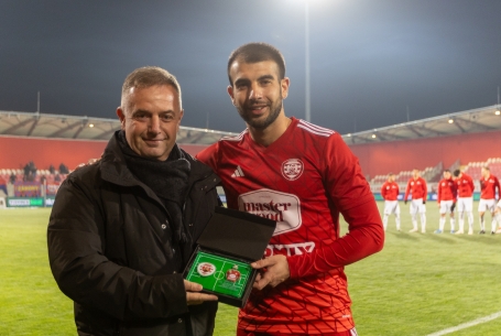 Jubiláló játékosunkat köszöntöttük