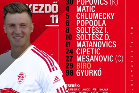 Győztes gólszerző a kezdőben