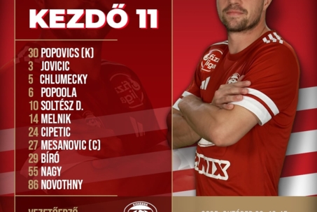 Sérülés miatt egy változtatás