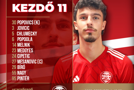 Először a kezdőben a csatár