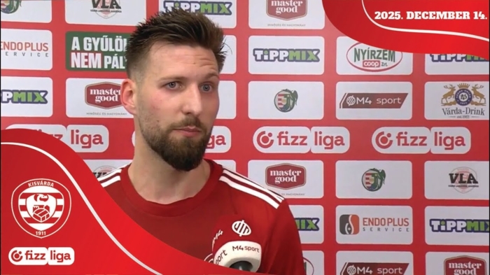 Szőr Levente nyilatkozata a ZTE elleni 3–3-as döntetlent követően – 2025. 12. 14.