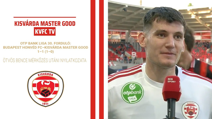 Ötvös Bence nyilatkozata a Budapest Honvéd elleni mérkőzés után – 2022. 04. 30.