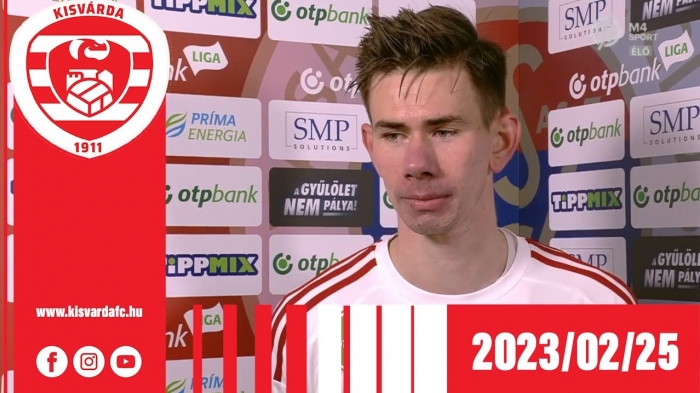 Széles Imre Antal nyilatkozata az M! Sportnak a Vasas FC elleni mérkőzést (2–2) követően – 2023. 02. 25.