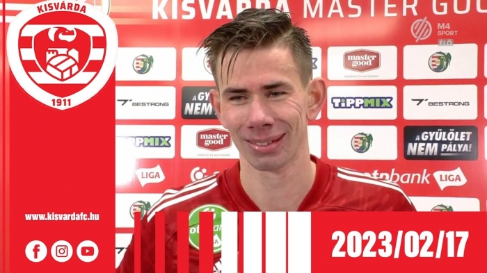 Széles Imre Antal nyilatkozata az M4 Sportnak az Újpest FC elleni mérkőzést (2–1) követően – 2023. 02. 17.
