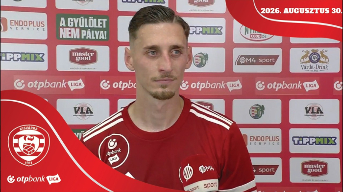 Lippai Tibor nyilatkozata az ETO FC Győr elleni mérkőzést követően – 2026. 08. 30.